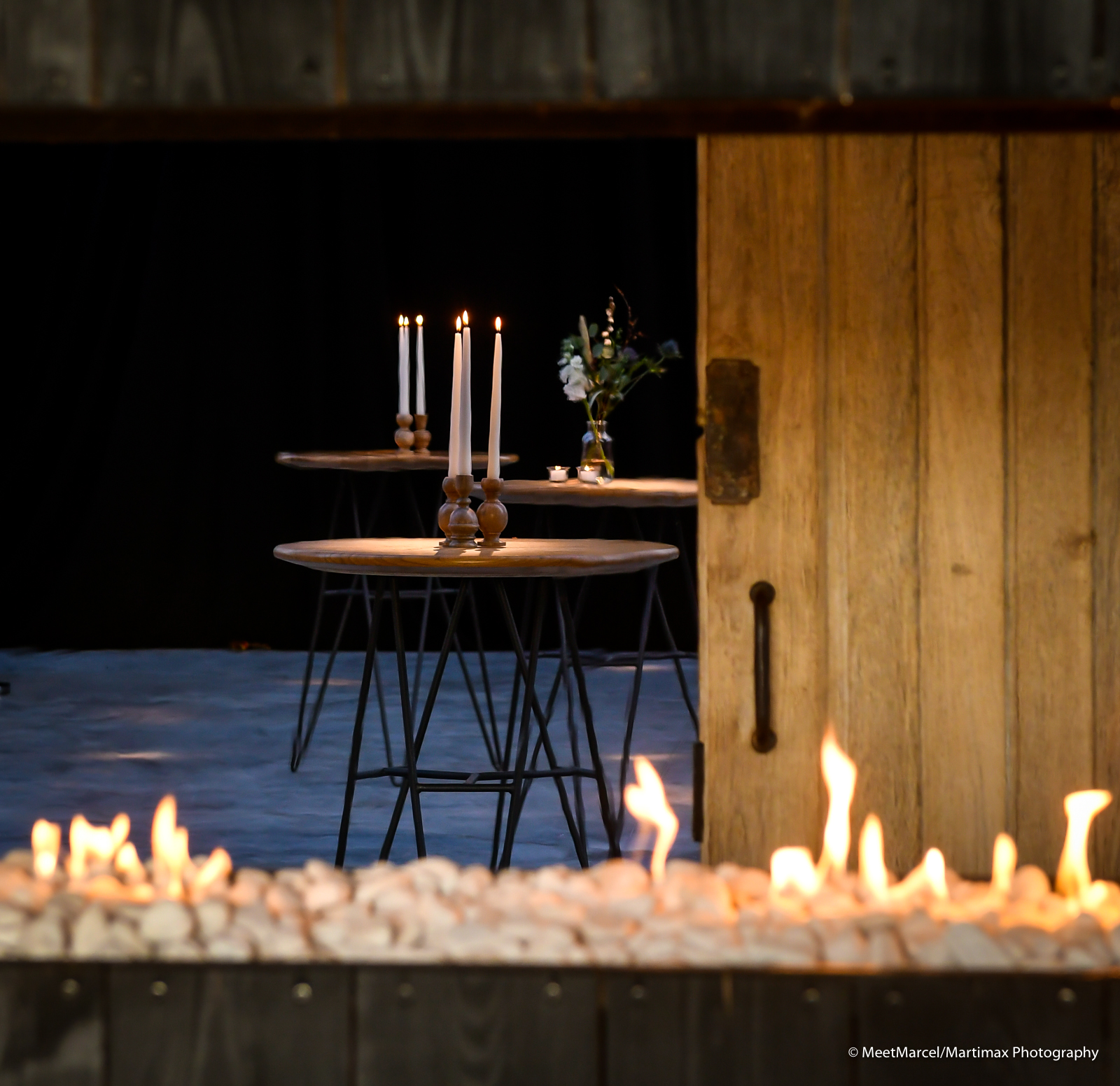 fireplace and candles