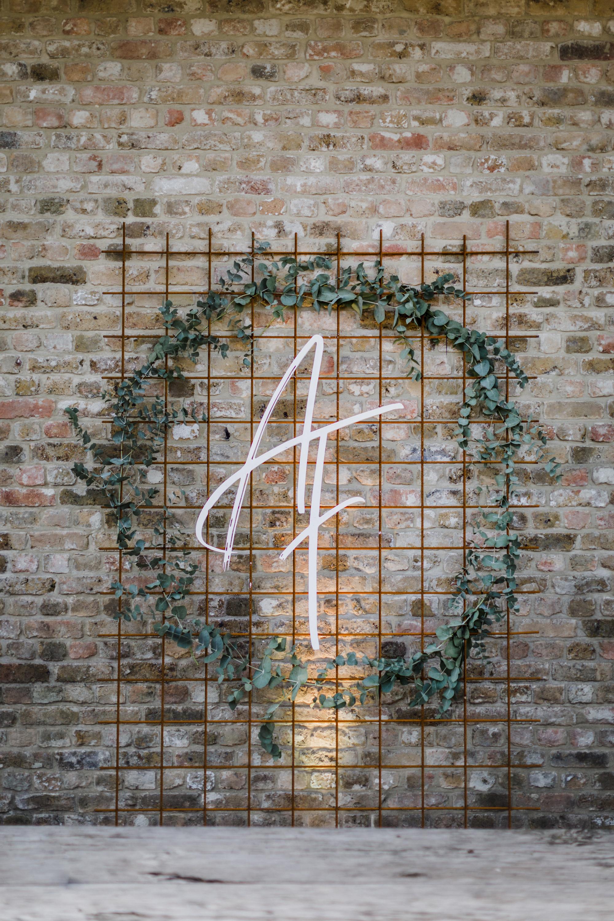 eucalyptus crown around a logo