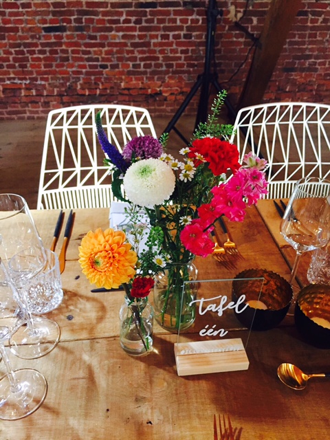 colourful flowers in a vase