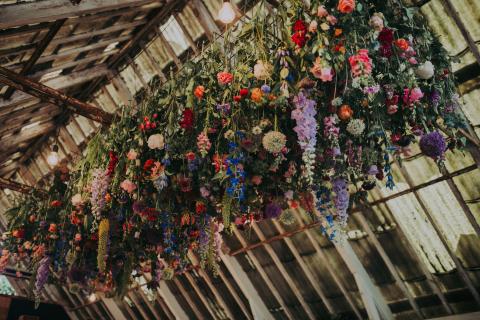 ceiling of flowers